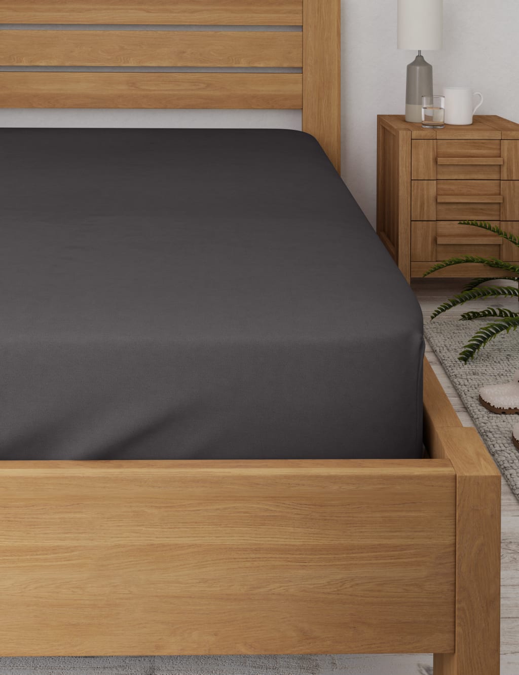 Bamboo Cotton Blend Sateen Deep Fitted Sheet 1 of 3
