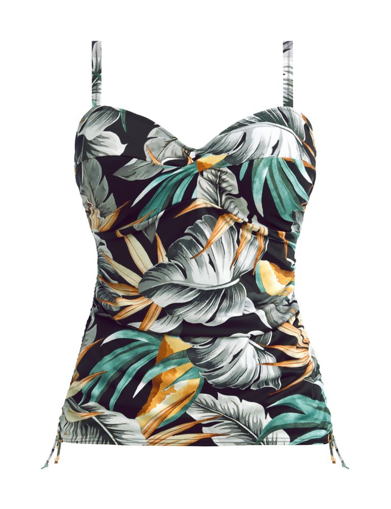 Bamboo Grove Printed Padded Twist Front Tankini 2 of 4