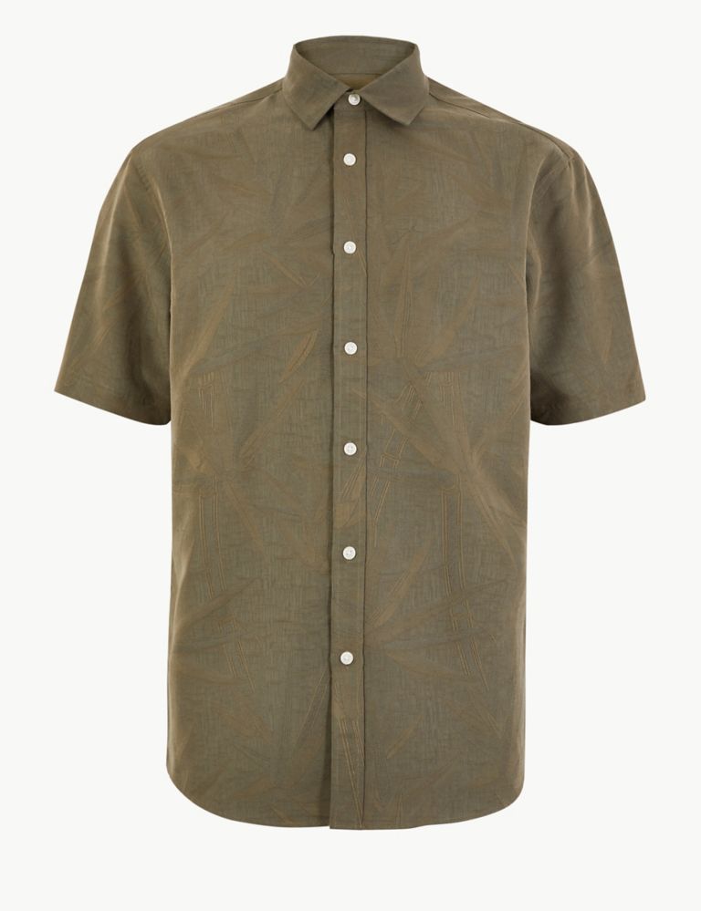 Bamboo Jacquard Short Sleeve Shirt 2 of 4