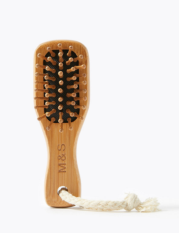 Bamboo Travel Size Hair Brush | M&S Collection | M&S