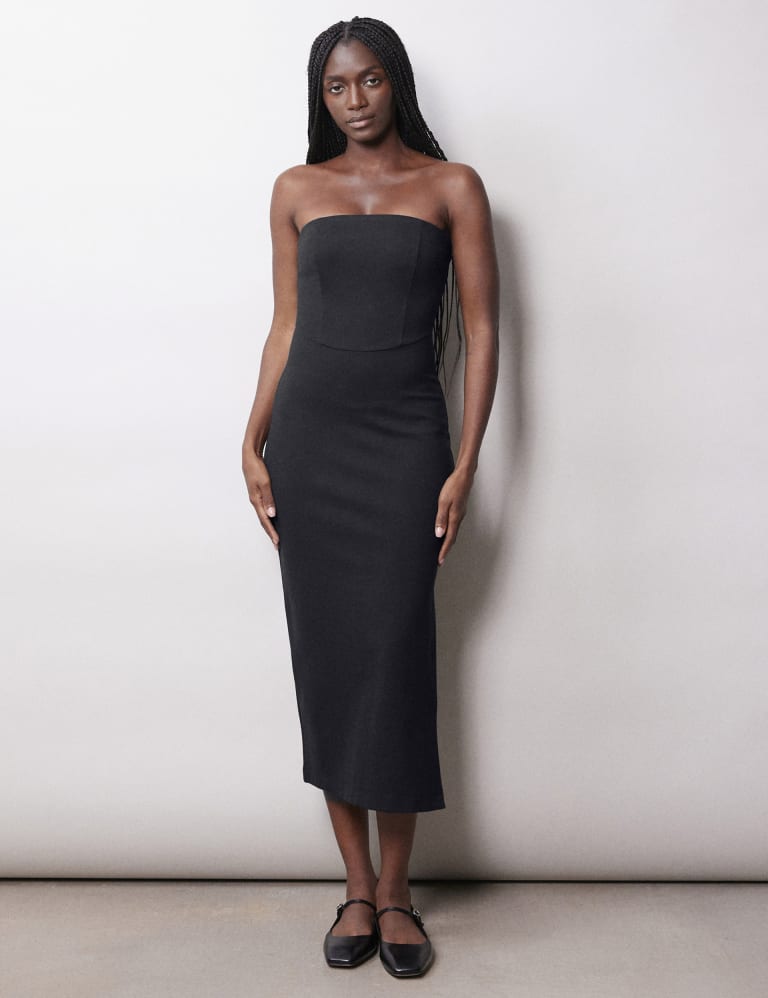 Bandeau Midi Bodycon Dress 1 of 5