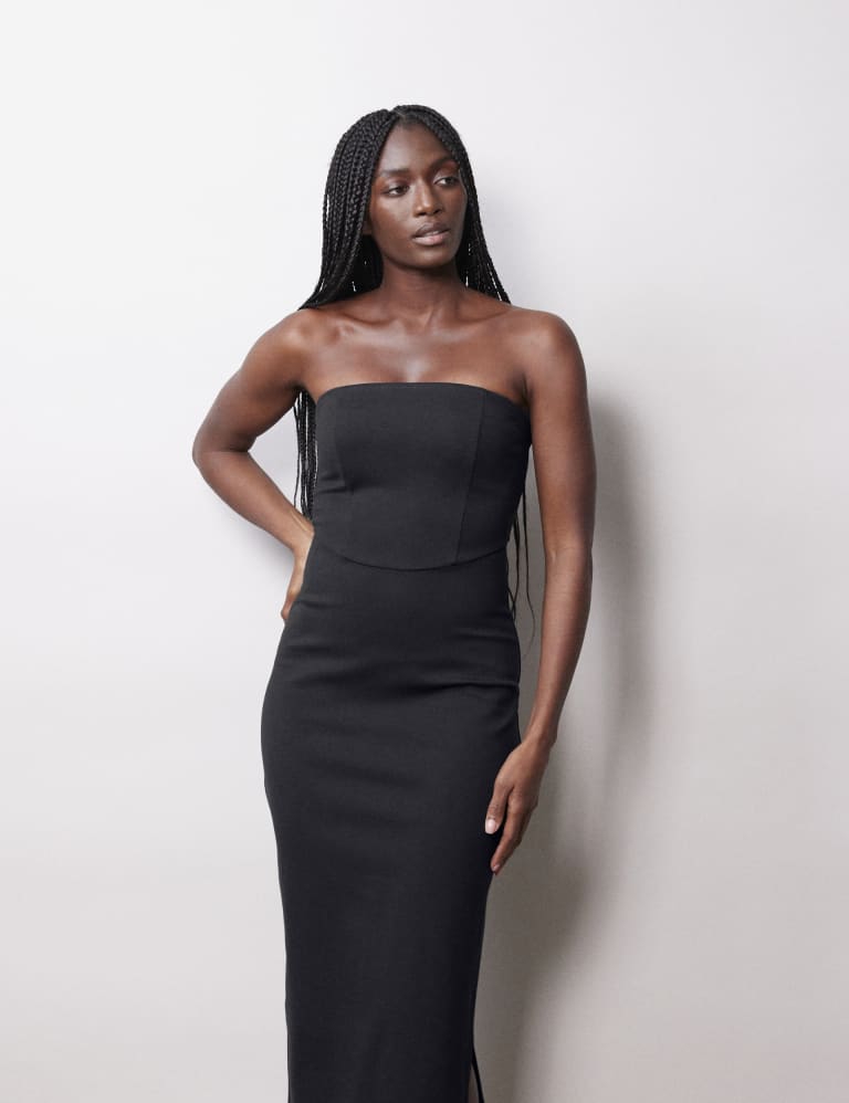 Bandeau Midi Bodycon Dress