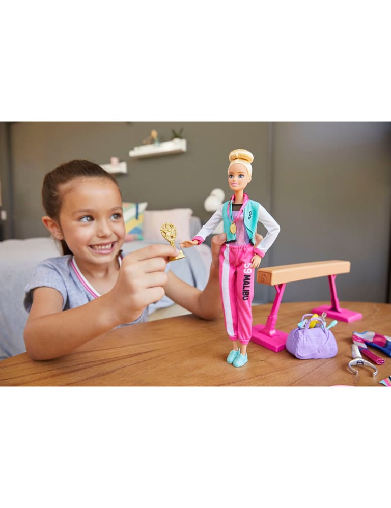 Barbie gymnastics playset sale