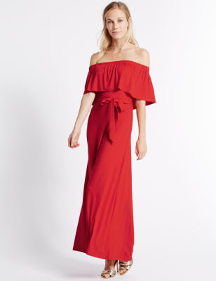 Marks and 2024 spencer bardot dress