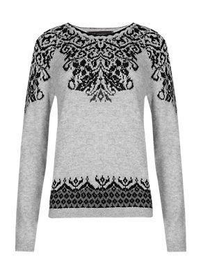 Baroque Print Jumper with Wool Image 2 of 3