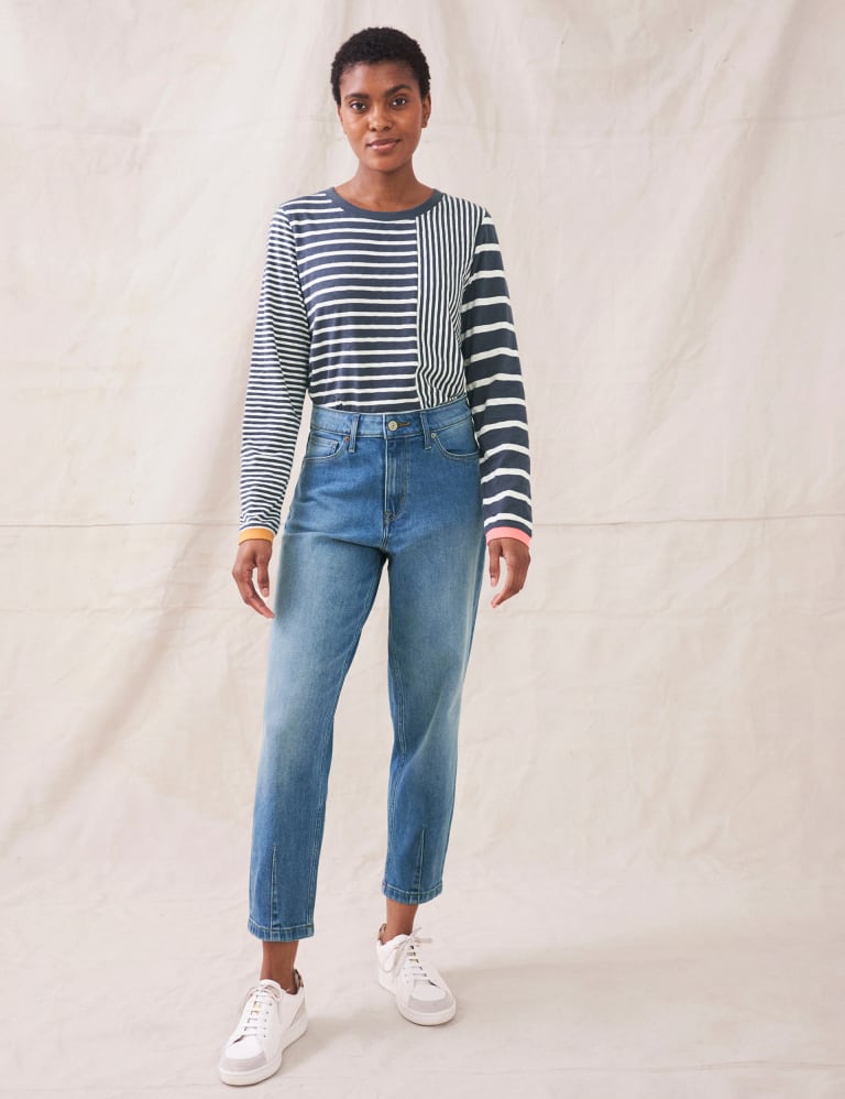 White Mid Rise Barrel Jeans - All Season Jeans