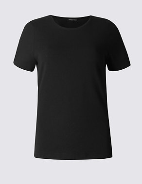 Basic Round Neck Short Sleeve T-Shirt Image 2 of 3
