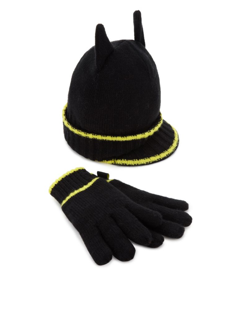 Batman™ Hat & Gloves Set (Younger Boys) 1 of 1