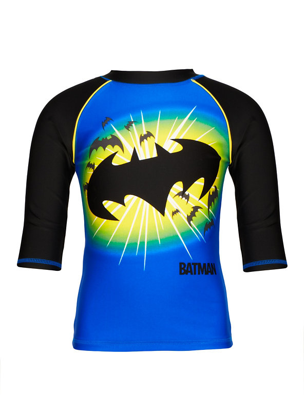 Batman™ Safe in the Sun Quick Dry Rash Boys Vest with Chlorine Resistant (1-7 Years) Image 1 of 2