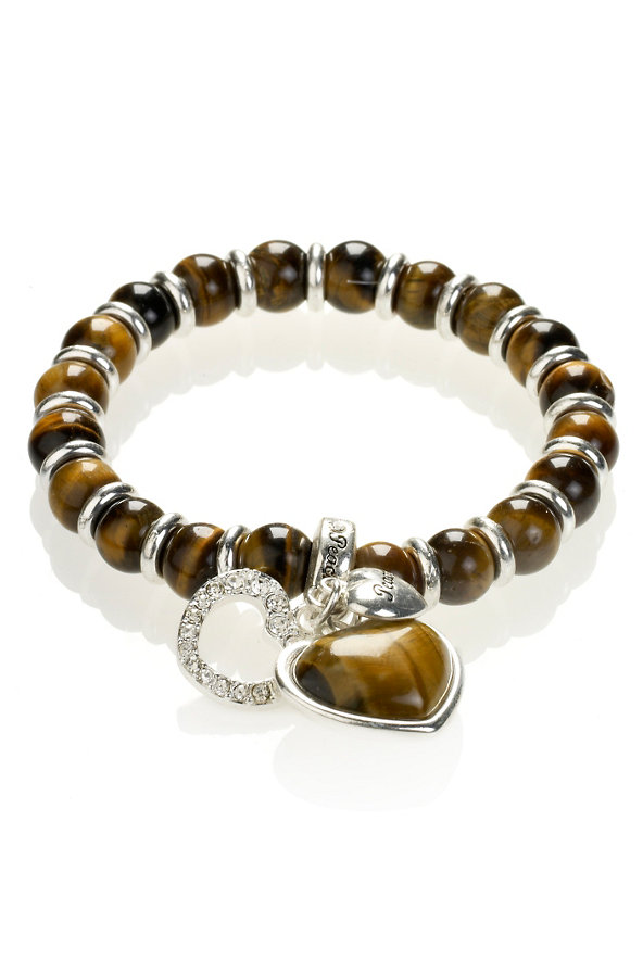 Bauble Bead & Heart Charm Bracelet Image 1 of 1