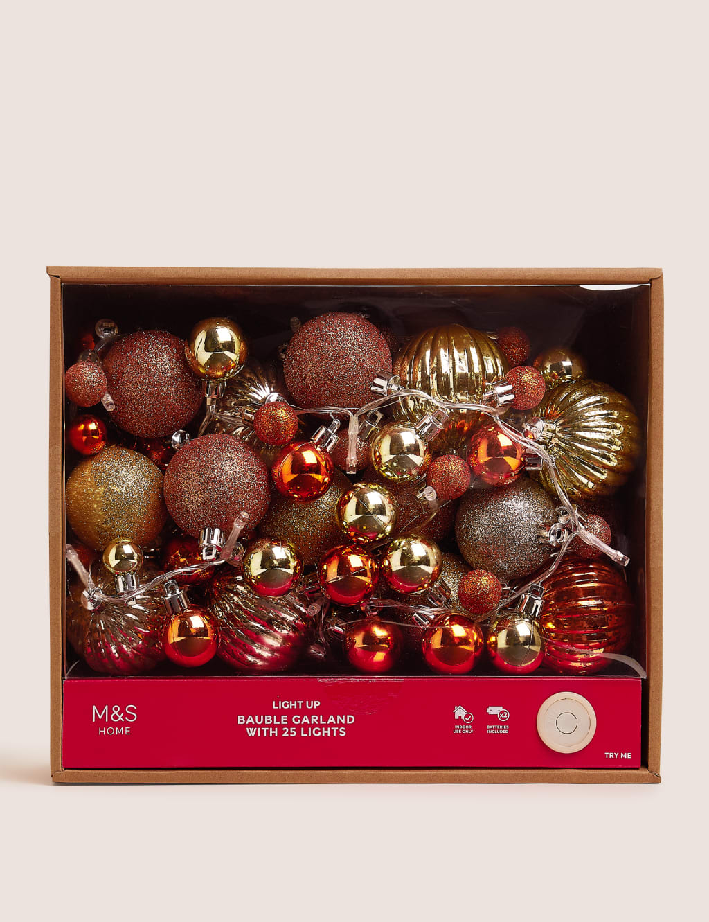 Bauble Garland Lights M&S