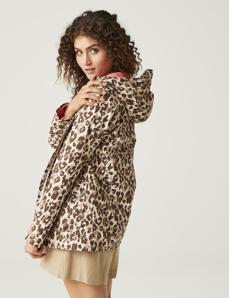 Animal print deals rain jacket