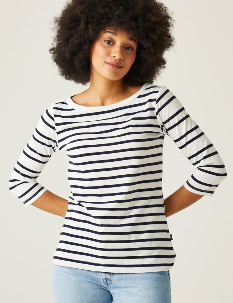 Bayletta Cotton Blend Striped T-Shirt 1 of 6