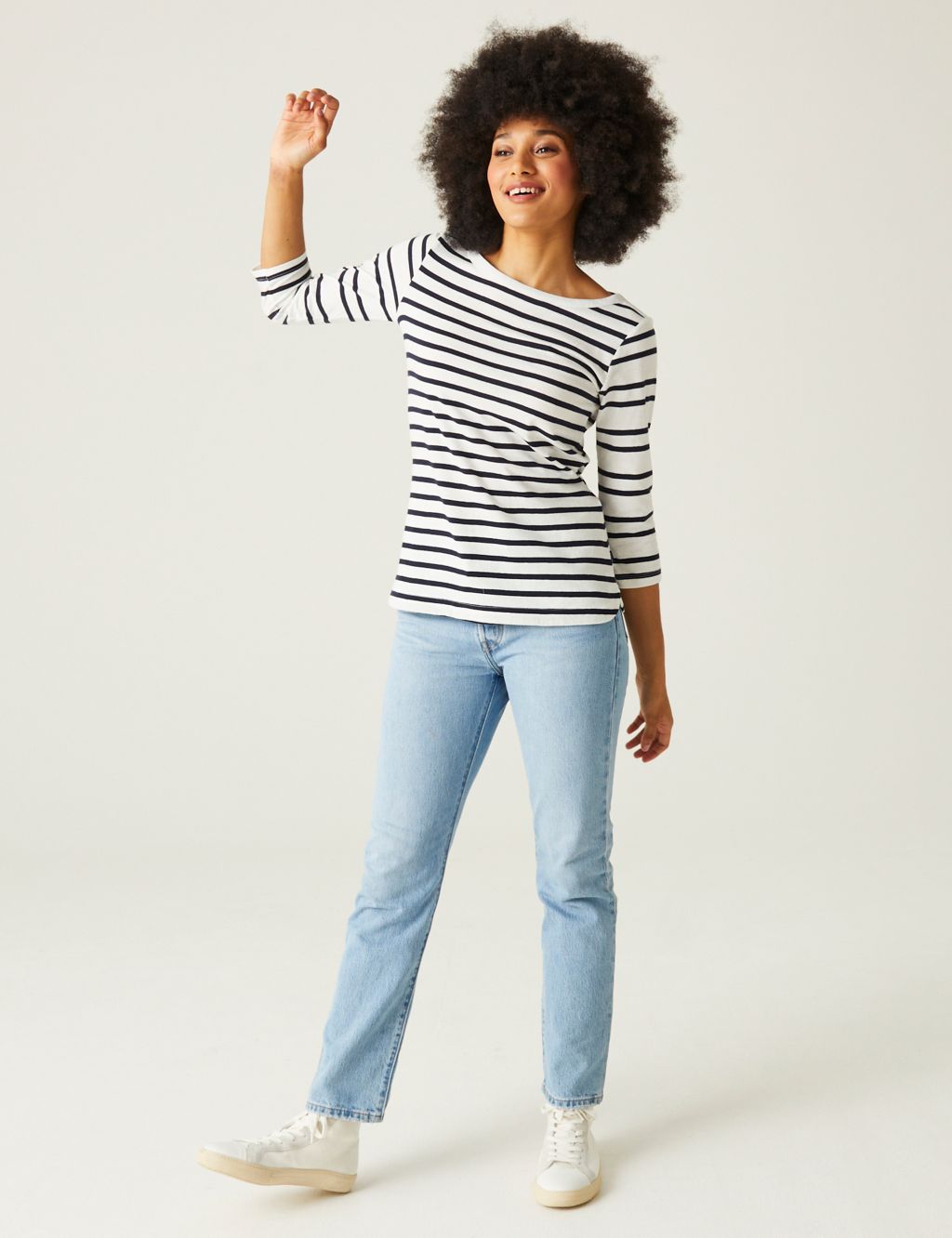 Bayletta Cotton Blend Striped T-Shirt 2 of 6