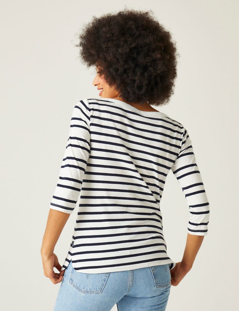Bayletta Cotton Blend Striped T-Shirt 4 of 6