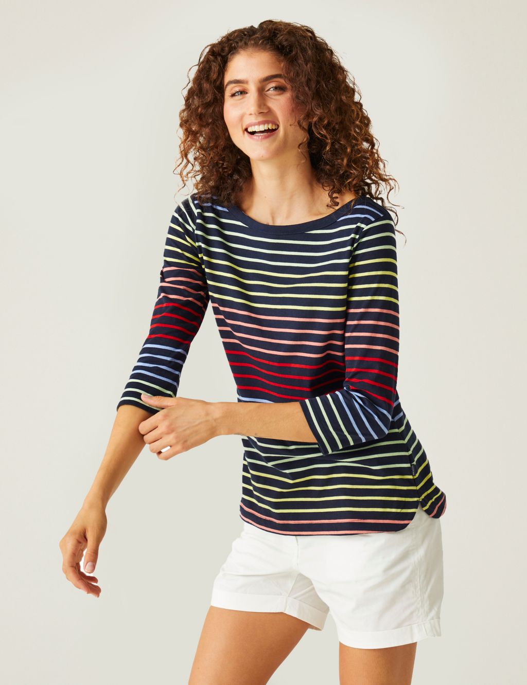 Bayletta Cotton Blend Striped T-Shirt 3 of 5