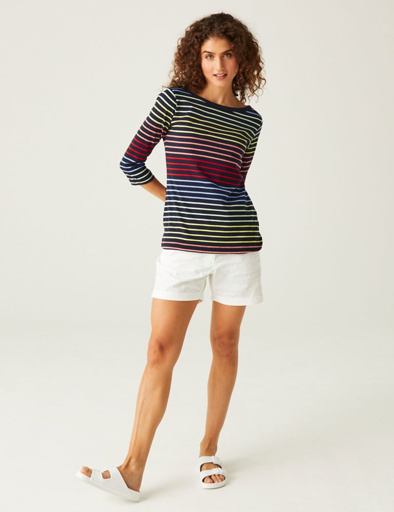 Bayletta Cotton Blend Striped T-Shirt 3 of 5