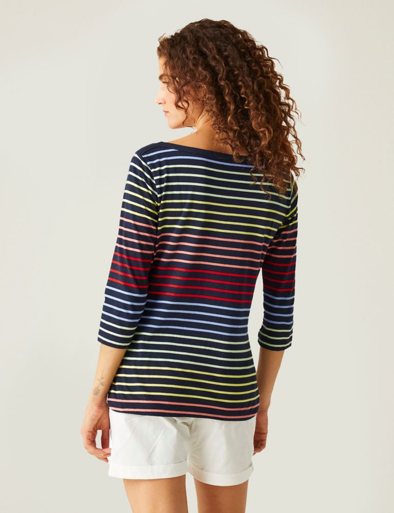 Bayletta Cotton Blend Striped T-Shirt 4 of 5