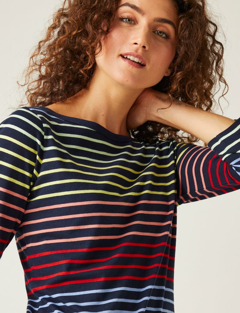 Bayletta Cotton Blend Striped T-Shirt 5 of 5