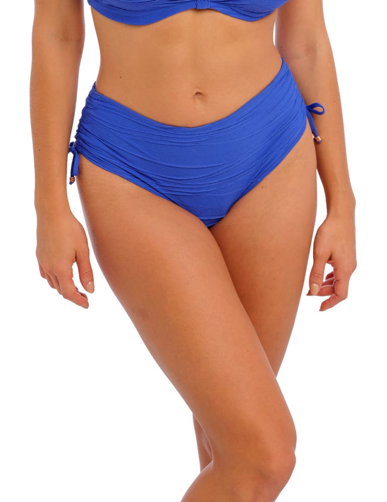 Beach Waves Textured Tie Side Swim Shorts 1 of 5