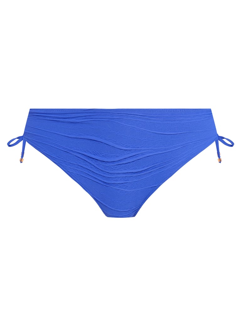Beach Waves Textured Tie Side Swim Shorts