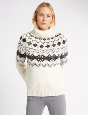 Marks and spencer fair isle jumper sale