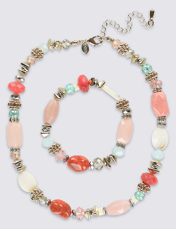 Beaded Necklace & Bracelet Set Image 1 of 1