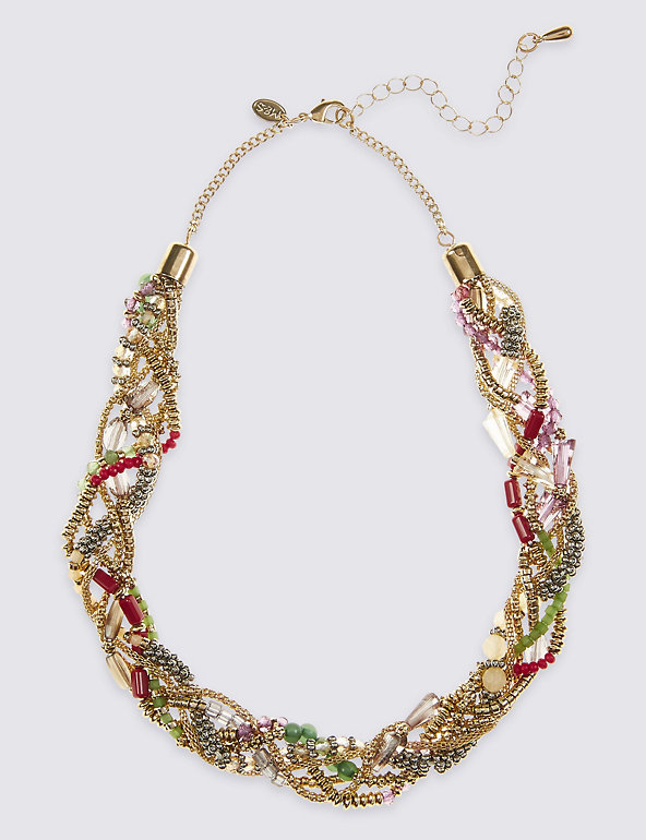 Beaded Plait Necklace Image 1 of 2