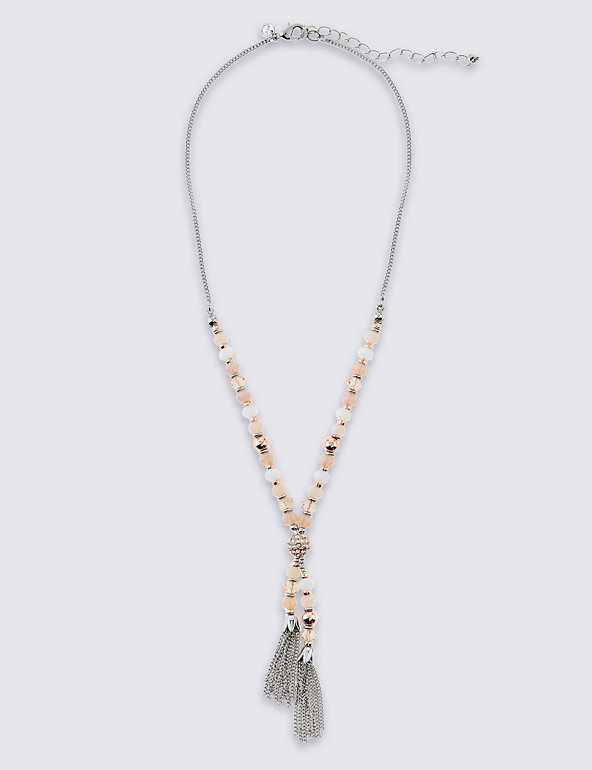 Beaded Tassel Necklace Image 1 of 2