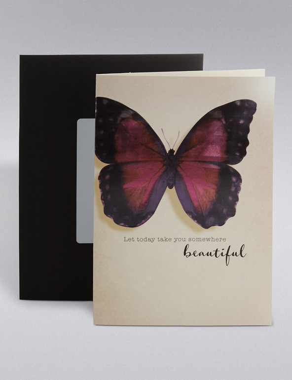 Beautiful Butterfly Birthday Card Image 1 of 2