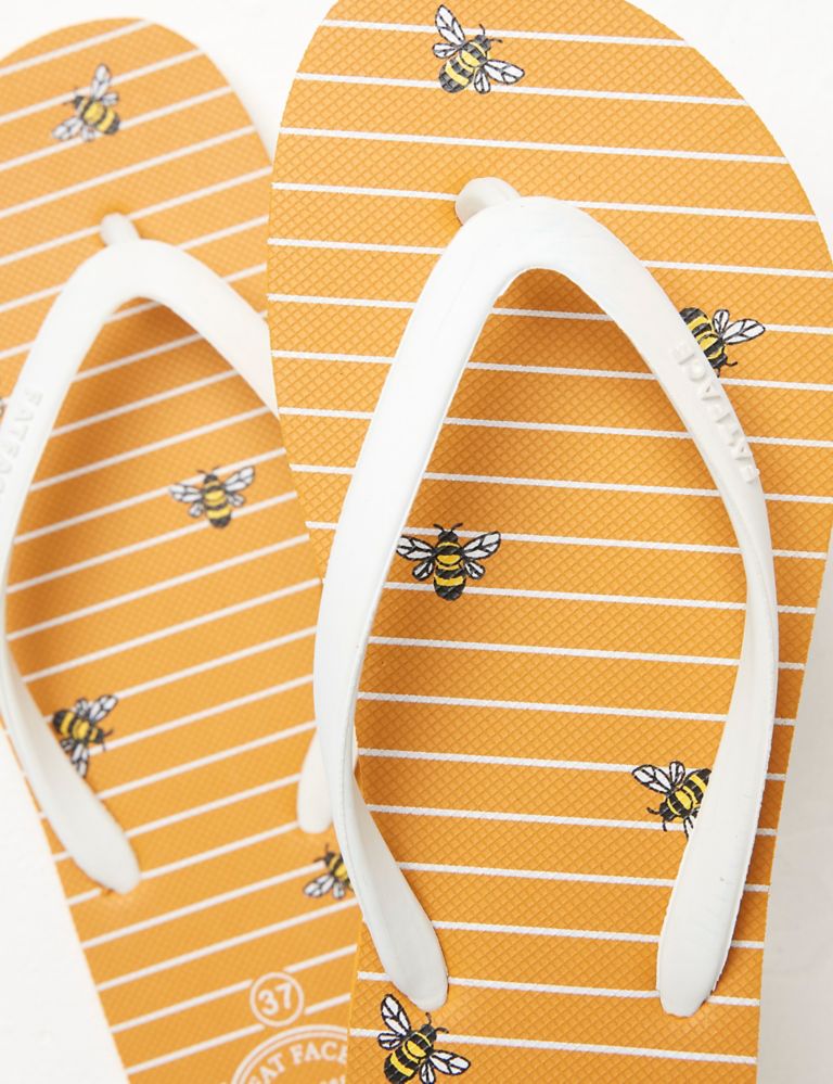 Bee Print Flip Flops 3 of 4