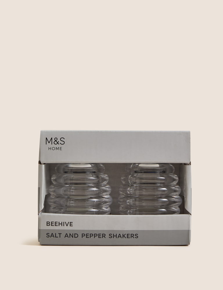 Beehive salt and 2025 pepper shakers
