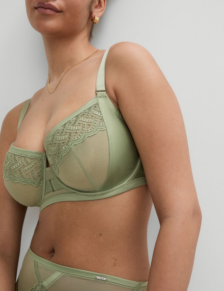 Belize Embroidery Wired Minimiser Bra (C-G) 3 of 7