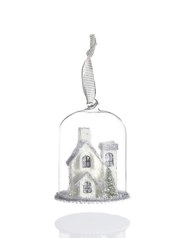 Bell Jar House Glass Christmas Bauble Image 1 of 2