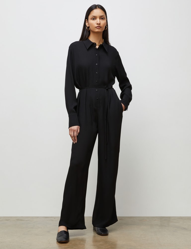 M&s black jumpsuit clearance