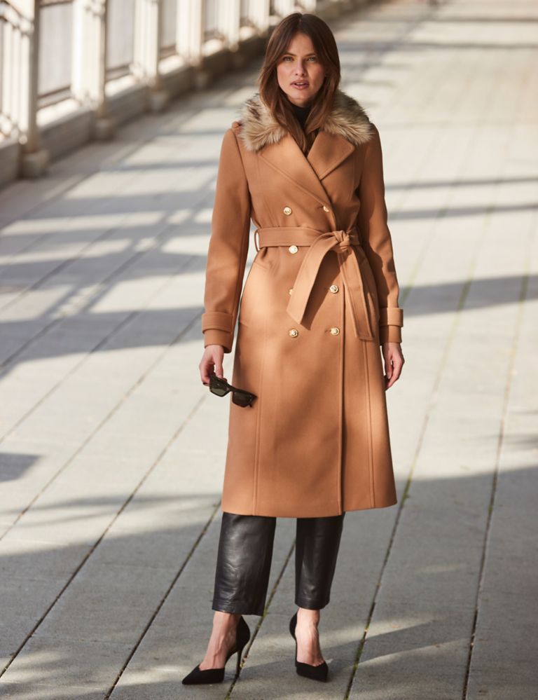 Belted Collared Longline Tailored Coat 1 of 6