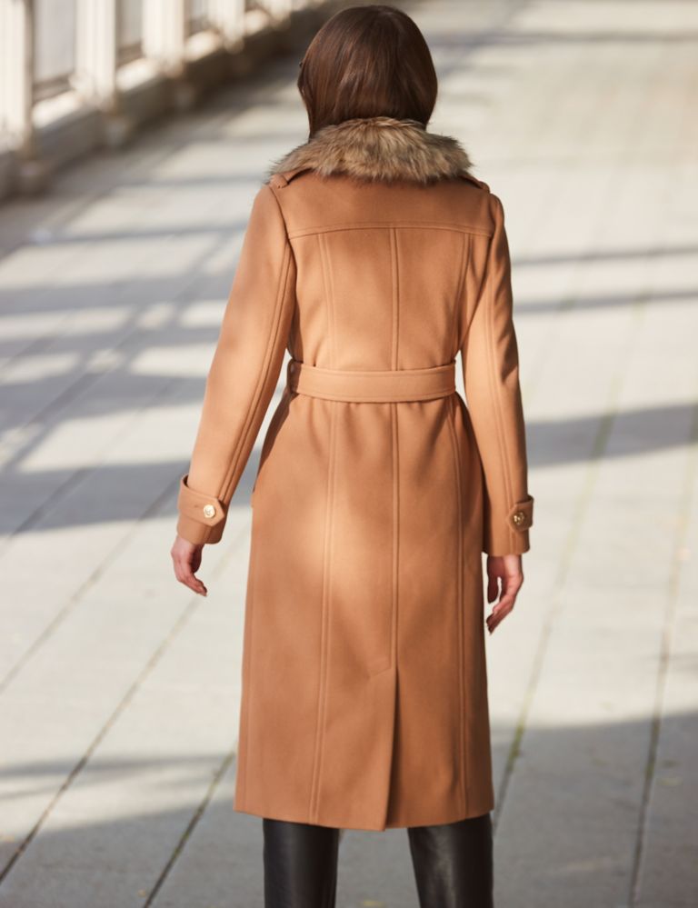 Belted Collared Longline Tailored Coat 4 of 6