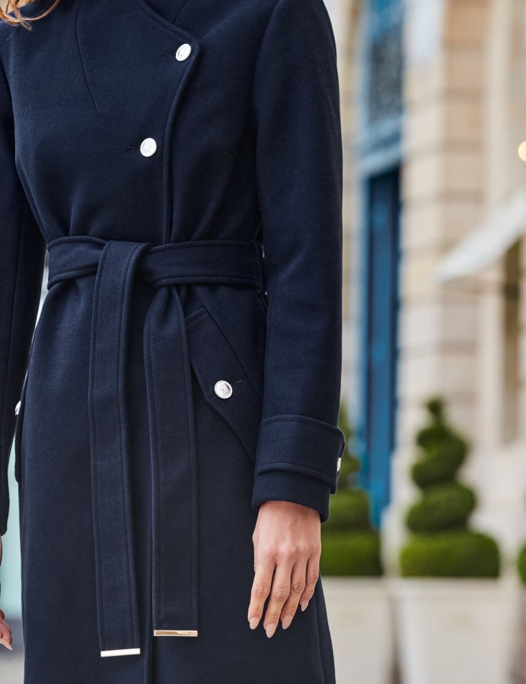 Wrap outlet coat navy