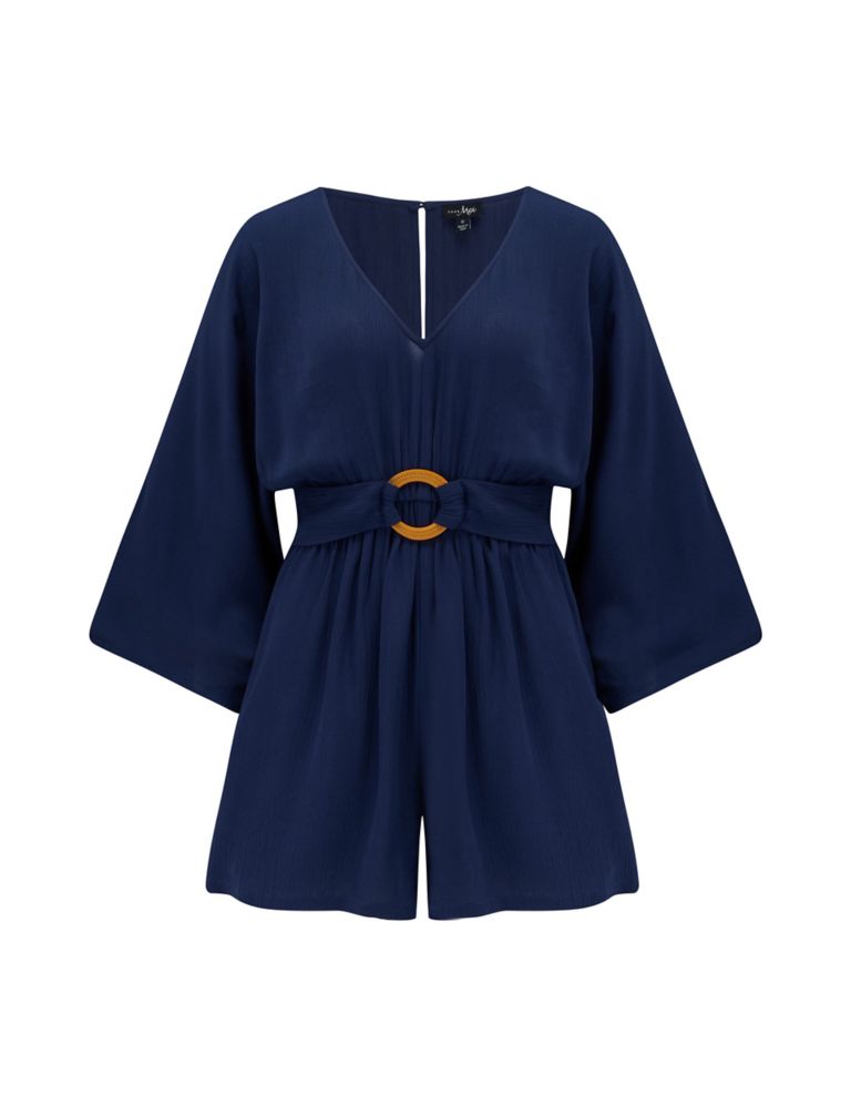 Belted Crinkle Playsuit 3 of 5