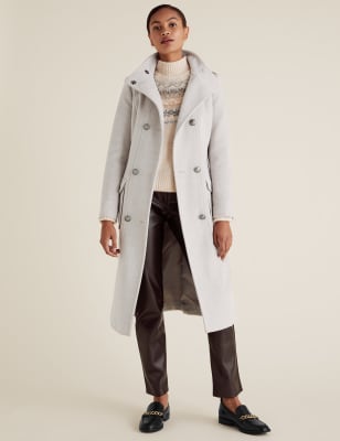 Reiss eilish double deals breasted coat neutral