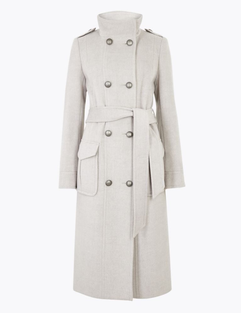 Belted Double Breasted Coat with Wool | M&S Collection | M&S