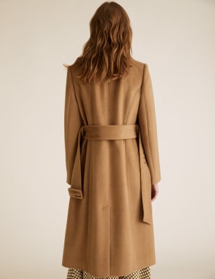 m and s camel coat