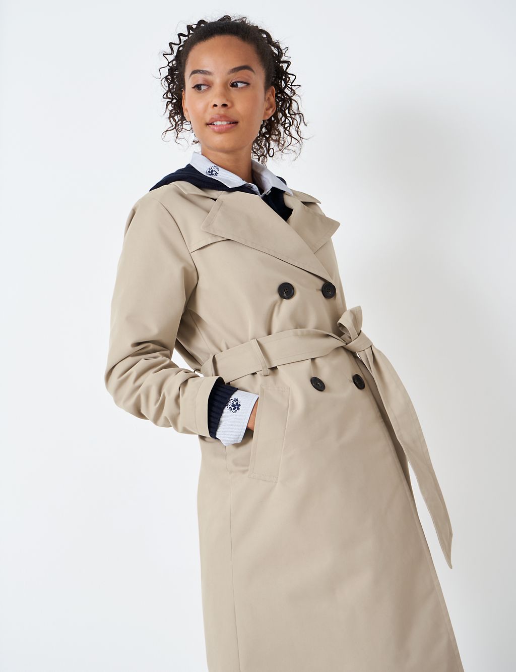 Belted Double Breasted Trench Coat | Crew Clothing | M&S