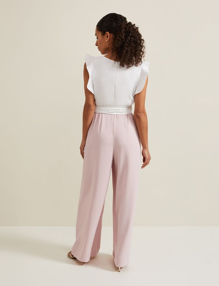 Belted Frill Detail Sleeveless Jumpsuit 3 of 6