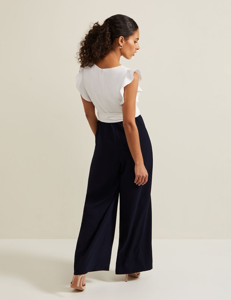 Belted Frill Detail Sleeveless Jumpsuit 3 of 8