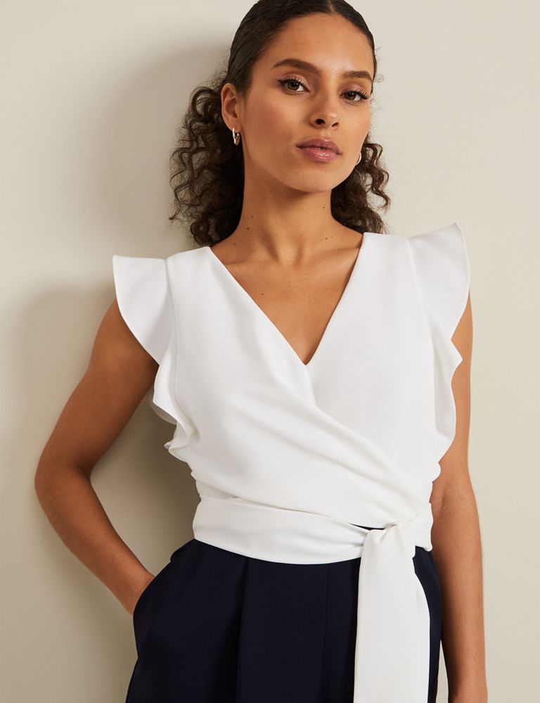 Belted Frill Detail Sleeveless Jumpsuit 6 of 8