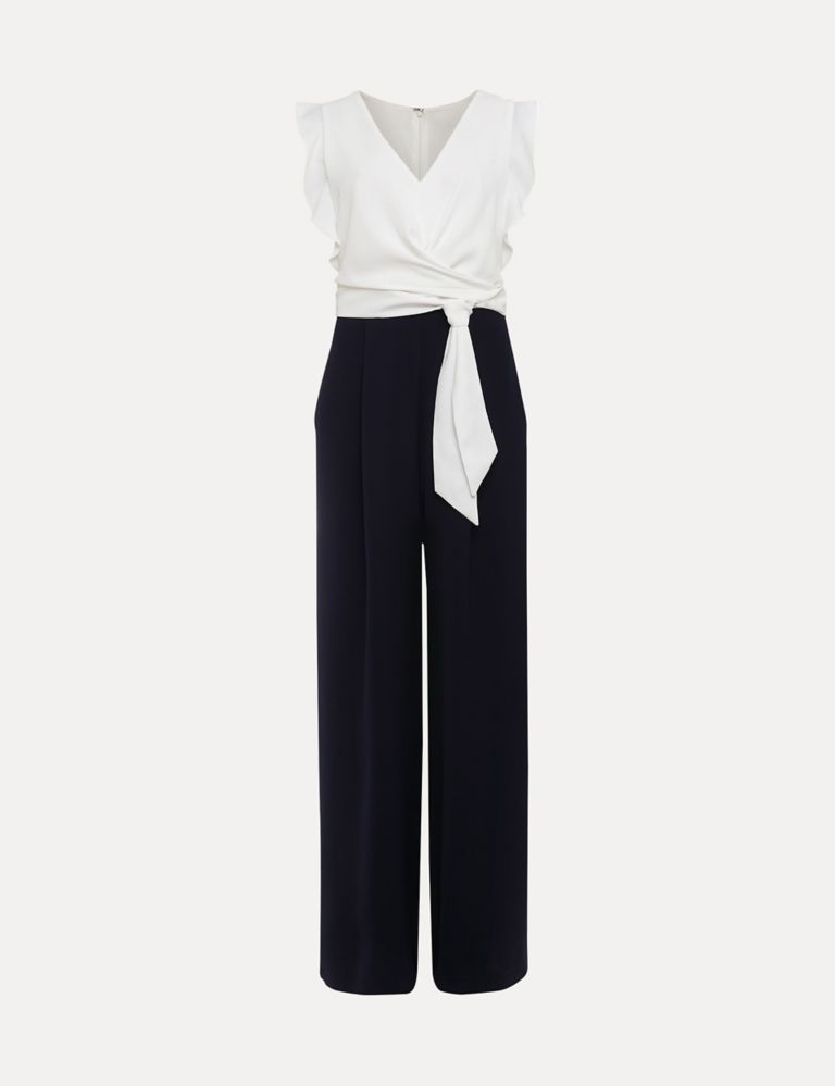 Belted Frill Detail Sleeveless Jumpsuit 2 of 8