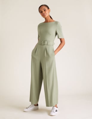 Belted jumpsuit store