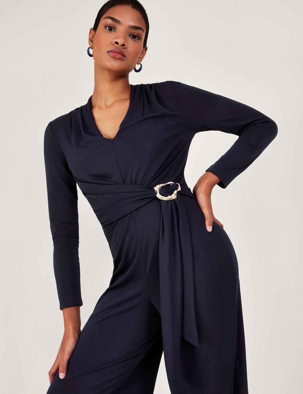 Belted Long Sleeve Jumpsuit | Monsoon | M&S