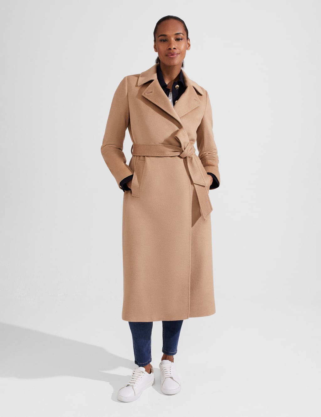 Belted Longline Wrap Coat | HOBBS | M&S